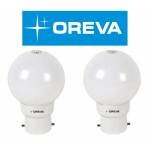OREVA 1 Watt LED Bulb Lamp Cool White Pack of 2