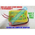 12.0Volt, 2.0Amp LED Power Supply Adapter Driver for 5 Meter
