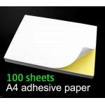 100 sheets-A4 Size White Paper Sticker Label Sheet for Inkje