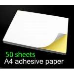 50 sheets-A4 Size White Paper Sticker Label Sheet for Inkjet