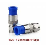 10pcs RG6 RG-6 RG 6 Press n Seal Compression Type F Connecto